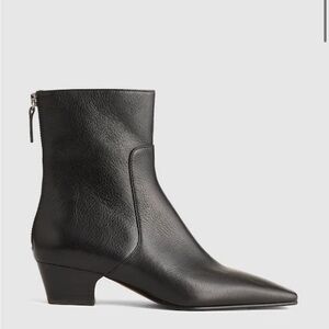 madewell lexie ankle boot in black leather